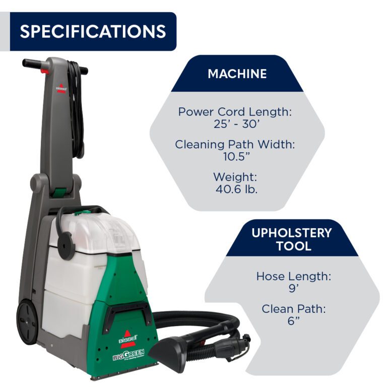 Big Green carpet cleaner specifications