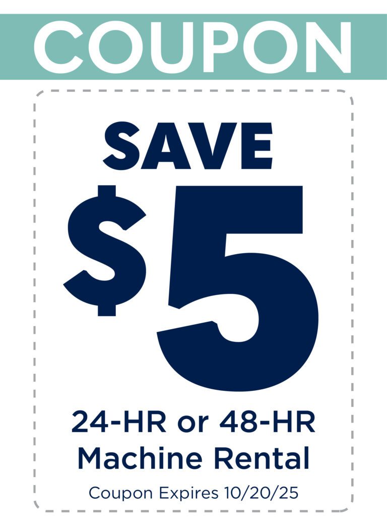 $5 Off Machine Rental exp 10/20