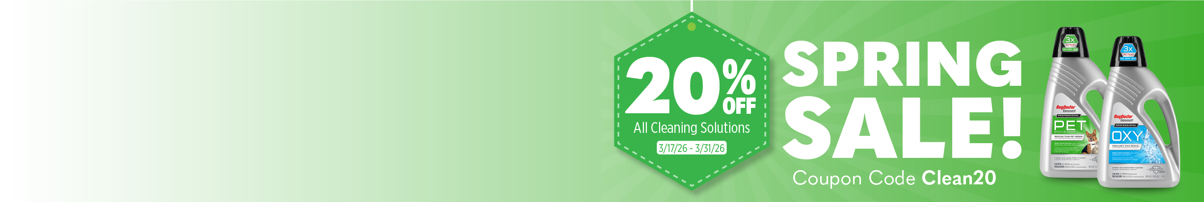 20% Off Cleaning Solution exp 3/31