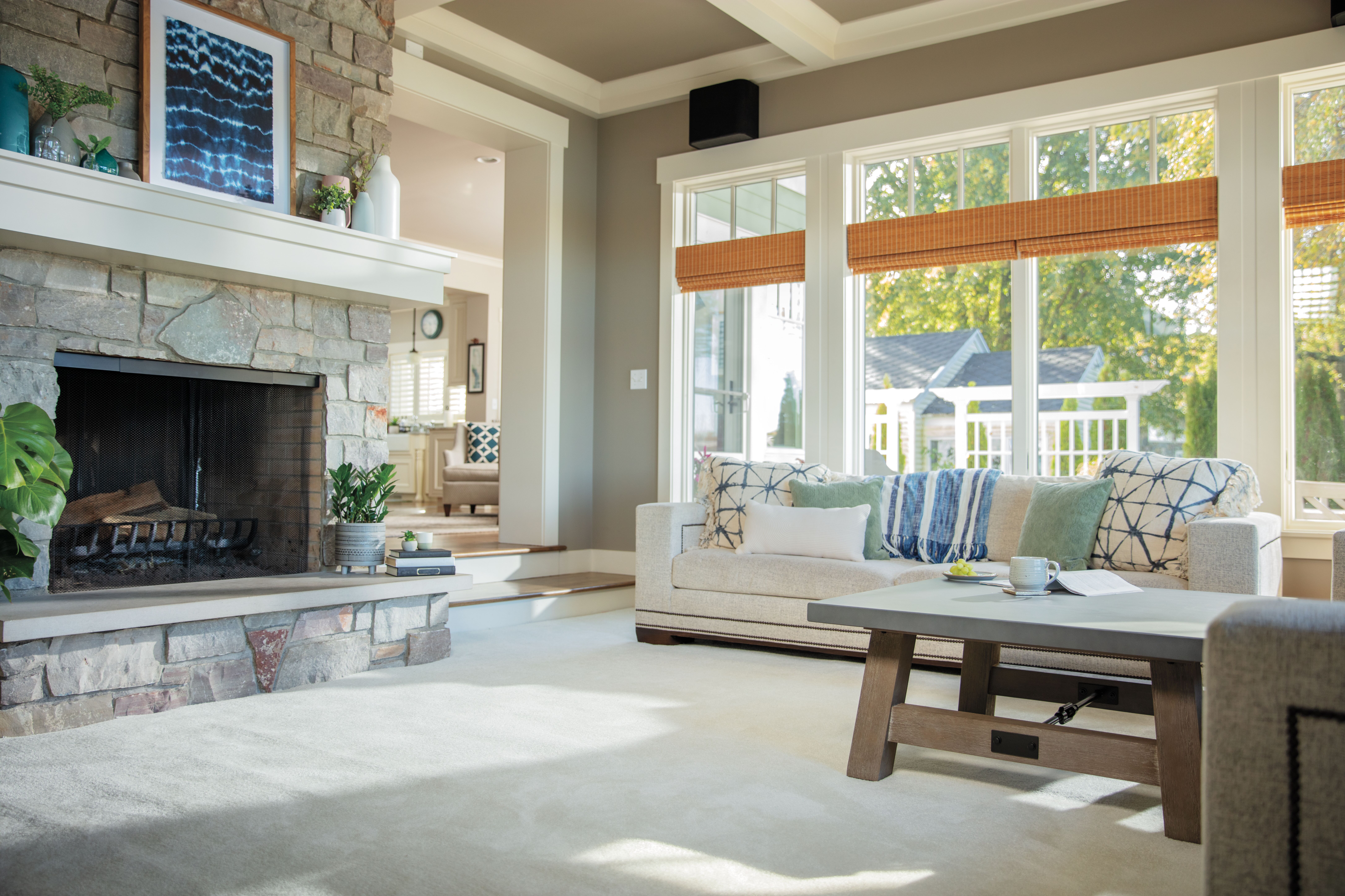 Living room with carpet